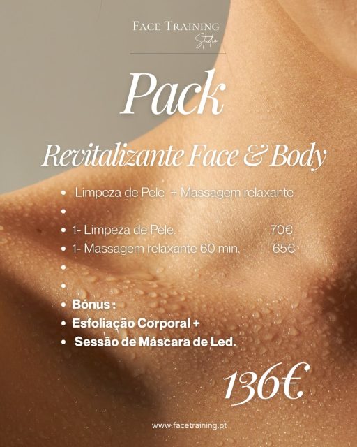 CAMPANHAS DE VERÃO | 15/06 a 15/07 ✨🌞
O verão chegou e com ele ofertas exclusivas para cuidar da sua beleza, bem-estar e autoestima! 💆♀️💖
🔥 Aproveite os nossos packs especiais por tempo limitado e receba bónus exclusivos!
🌿 Pack Revitalizante Face & Body – 136€
✔ Limpeza de Pele
✔ Massagem Relaxante 60 min
🎁 Bónus: Esfoliação Corporal + Sessão de Máscara LED
💎 Pack Silhueta Modeladora – 240€
✨ 20% de desconto
✔ 4 Sessões de Massagem Modeladora + Maderoterapia
🎁 Método Face Training incluído
💰 De 75€ para 65€ por sessão
🌸 Pack Pele Radiante & Lifting de Pestanas – 110€
✔ Limpeza de Pele
✔ Lifting de Pestanas
🎁 Bónus: Coloração efeito rímel + Design de sobrancelhas
🌷 Campanha Jovem – 78€
✔ Mini Facial
✔ Lifting de Pestanas
🎁 Bónus: Design de sobrancelhas + Coloração efeito rímel
💆♀️ Pack Relaxante & Terapia LED – 176€
✨ 20% de desconto
✔ 2 Massagens Relaxantes
✔ 2 Tratamentos Rejuvenescedores com LED
💰 Massagem: 52€ | LED: 36€
🦶💅 Pack Completo Mãos e Pés Spa
✔ Gel manutenção
✔ Gelinho mãos
✔ Gelinho pés
🎁 Bónus: Parafina para as mãos ou Máscara para os pés
⚡ Vagas limitadas! Reserve já a sua experiência de verão e cuide de si com condições imperdíveis.
📩 Envie mensagem privada para marcações.
📞 Contacte-nos para mais informações.
#CampanhasDeVerão #FaceTrainingStudio #EsteticaAvancada #BelezaNatural #CuidadosDePele LimpezaDePele MassagemRelaxante